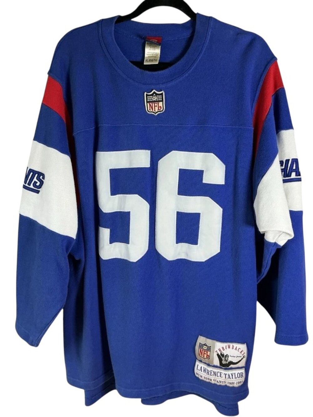 NFL Vintage Reebok Throwback Lawrence Taylor New York Giants 1981-1993 Jersey XL